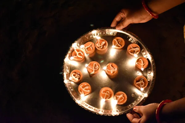 Indian Diwali Festival Ocasião Diwali Oeste Bengala — Fotografia de Stock