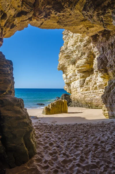Höhle am Praia do Beliche — Stockfoto