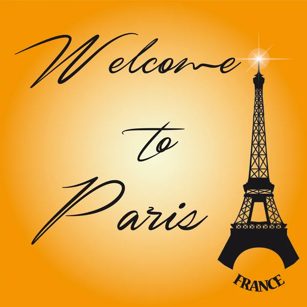 Welcome to Paris — Stock Vector