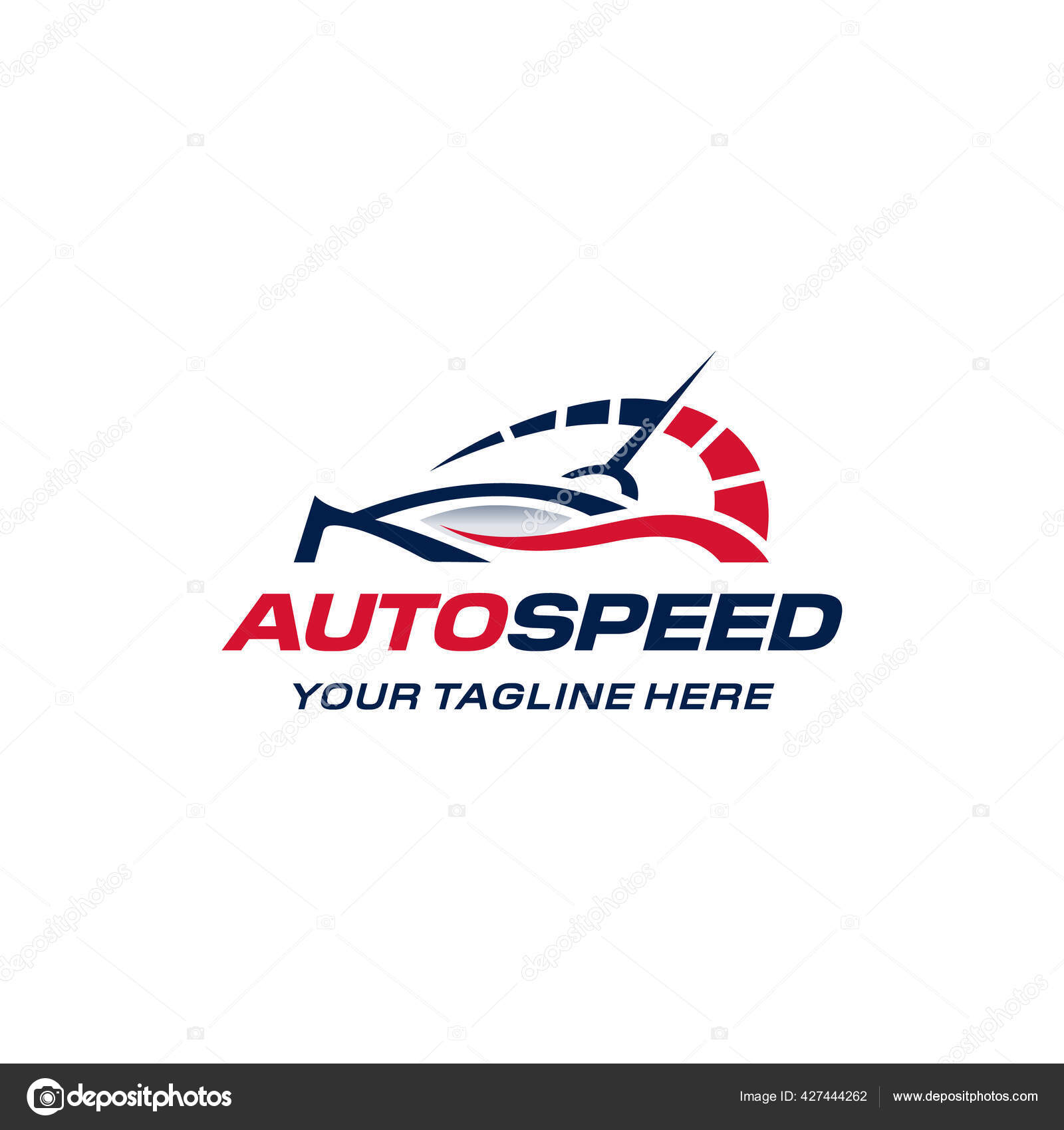 Логотип Скорости Автомобиля Быстрый Спидометр Брендинг Автомобилей.
