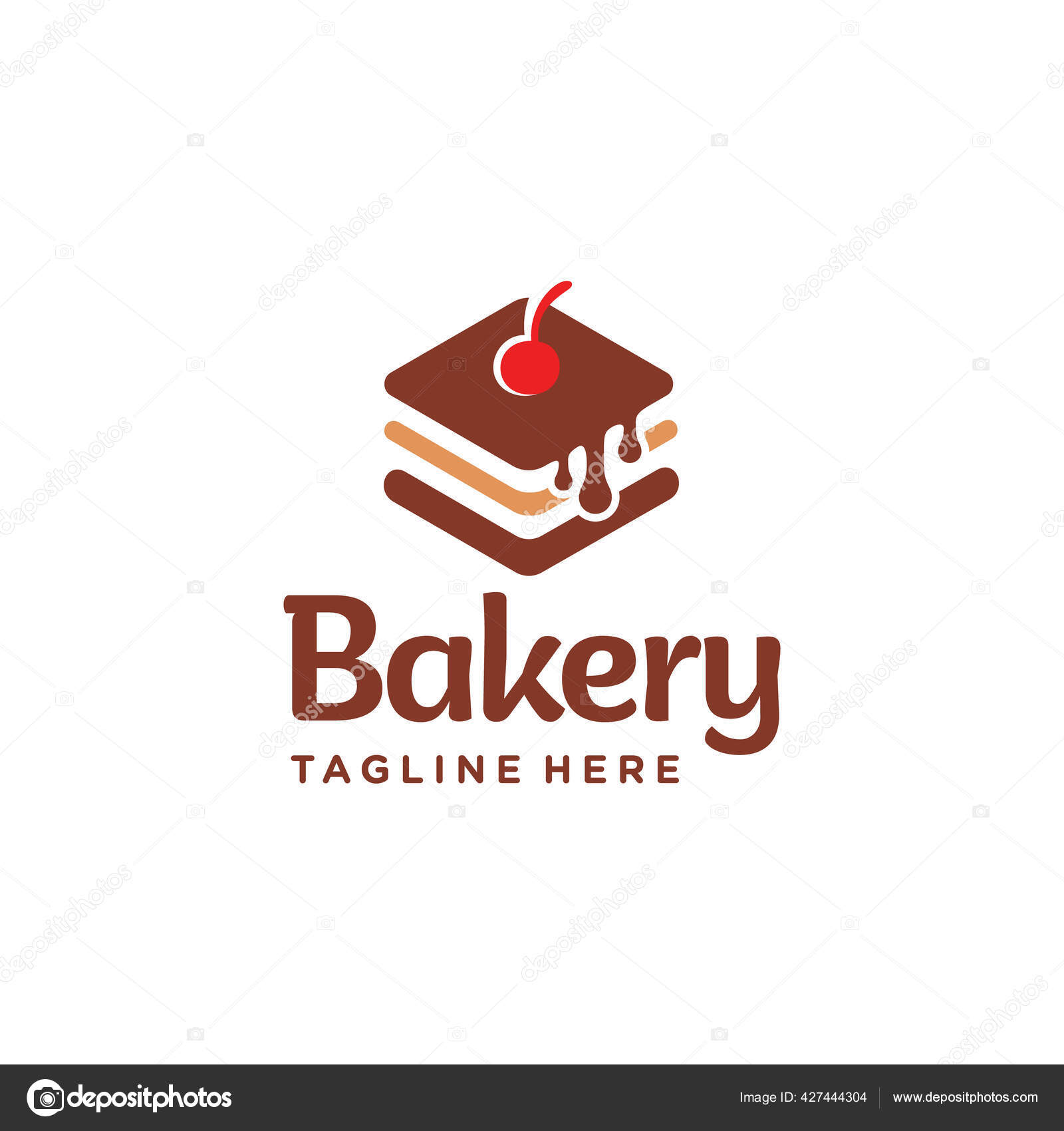 Bakery Shop Logo Cake Bread Pastry Store Modern Simple Cute Stock Vector Image By C Skyhdesigns