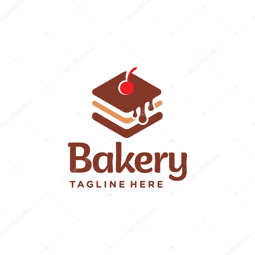 Bakery shop logo. Cake bread pastry store. Modern simple cute playful. Branding for bakery shop, bakery and pastry, cafe and eatry, etc. Isolated logo vector inspiration. Graphic designs.