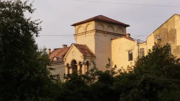 Church Street Summer Petersburg Old European Building Tiled Roof — Stock Photo, Image