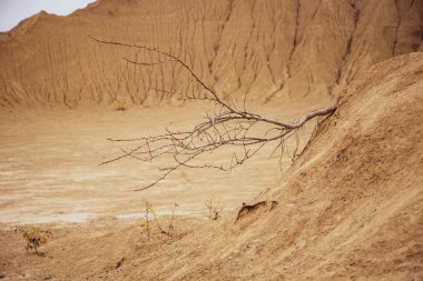 Doğal arka plan çöl manzarası, Leningrad bölgesi Bornitsky taş ocağı.