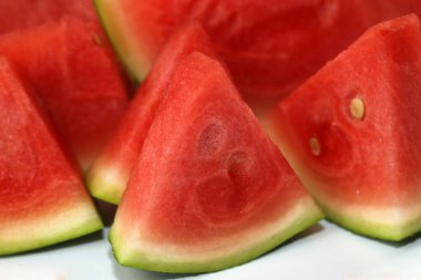 Dilimler taze iştah açıcı karpuz