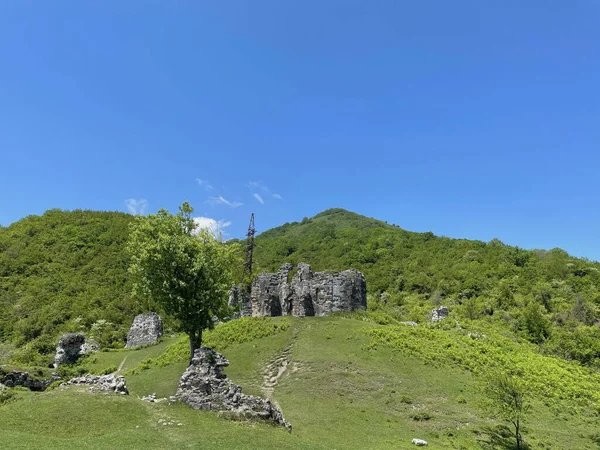 Paisaje Montaña Fortaleza Bzyb Abjasia —  Fotos de Stock