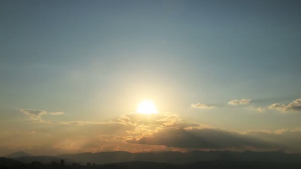 Lapso de tiempo de puesta de sol de oro 4k — Vídeo de stock