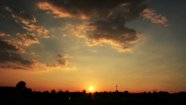 Золотий проміжок часу заходу сонця 4k — стокове відео