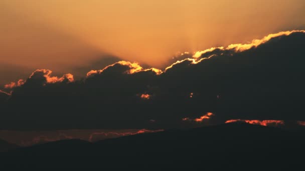 Lapso de tiempo de puesta de sol de oro 4k — Vídeo de stock