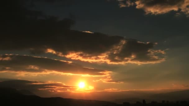 Or coucher du soleil laps de temps 4k — Video