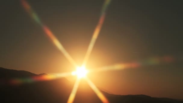 Время захода солнца в 4k — стоковое видео