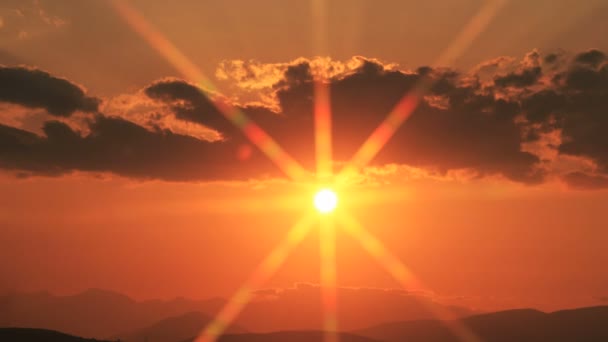 Zeitraffer Sonnenuntergang in 4k — Stockvideo