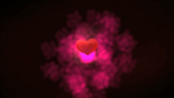 Coração de amor abstrato 4k — Vídeo de Stock