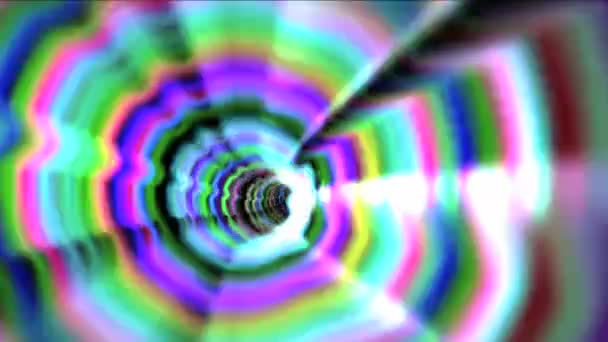 Tunnel kleur abstract 4k — Stockvideo
