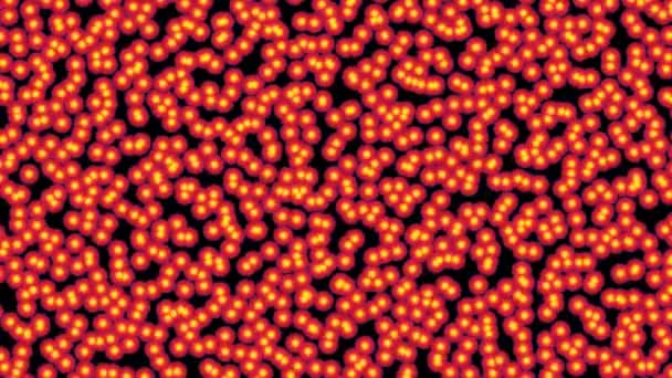 molécule rouge jaune 4k 
