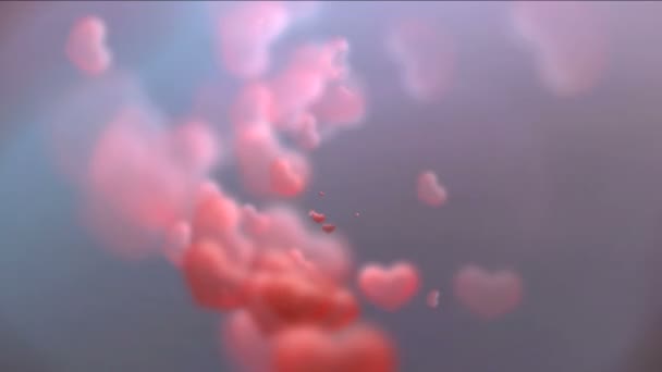 Coração de amor abstrato 4k — Vídeo de Stock