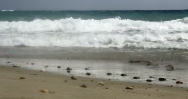 Beach 4k güzel dalgalar