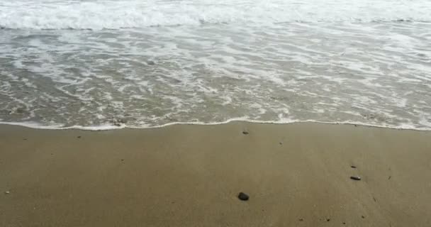 Beautiful waves in beach 4k — Stock Video