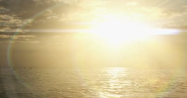 Sunset bulvarında bir sakin ve huzurlu deniz 4k