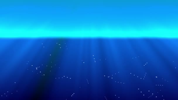 Под водой свет солнца 4k — стоковое видео