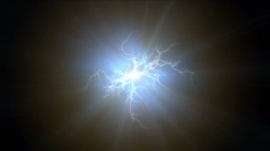 Elektro gök gürültüsü ışık soyut 4k
