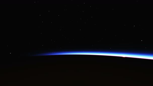 Planète vue du lever du soleil dans l'espace 4k 