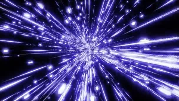 Кристалічні зірки простір синій 4k — стокове відео
