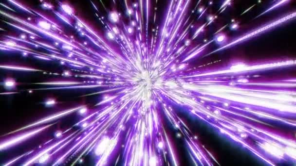 Estrelas de cristal espaço rosa 4k — Vídeo de Stock