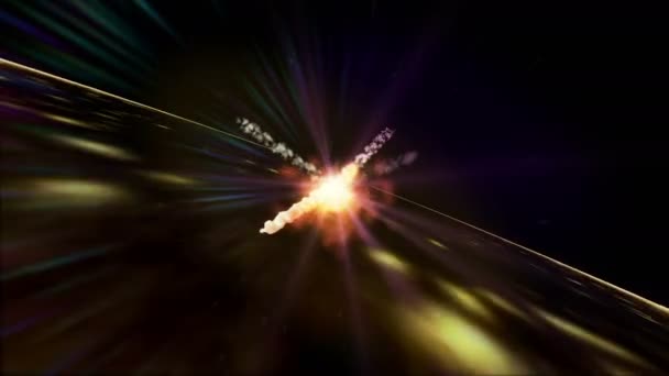 Explosies in de ruimte 4k — Stockvideo