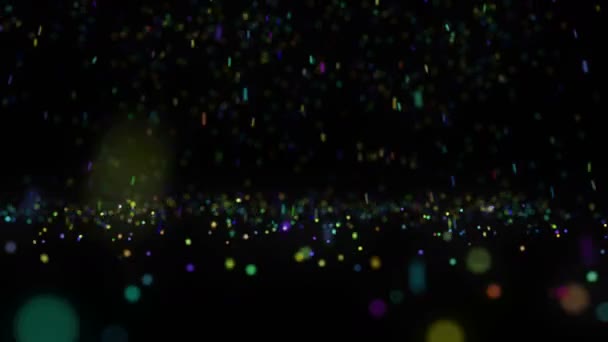 Yağmur soyut parçacık 4 k renk — Stok video