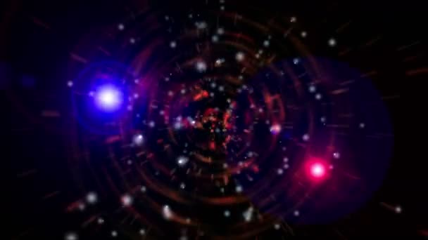 Cosmos Tüneli'nde ve 2 büyük yıldız 4 k sinek — Stok video