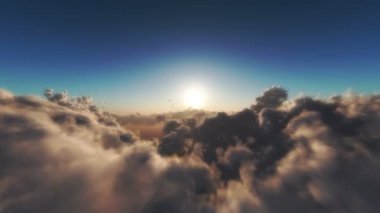 bulutlar günbatımı 4 k üzerinde uçmak