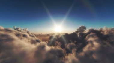 bulutlar günbatımı 4 k üzerinde uçmak