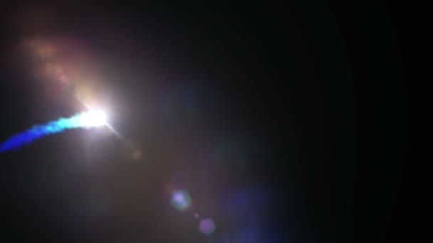 Kometa v noční obloze 4k — Stock video