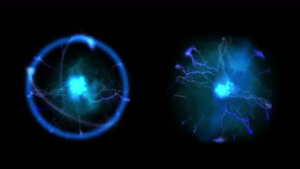 Deux atomes électriques 4k — Video