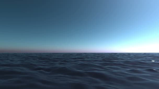 Clam oceaan blauw 4k — Stockvideo