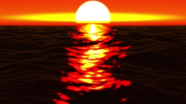 Zonsondergang Oceaan abstract 4k — Stockvideo