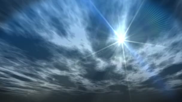 Nuages ciel abstrait ray 4k — Video
