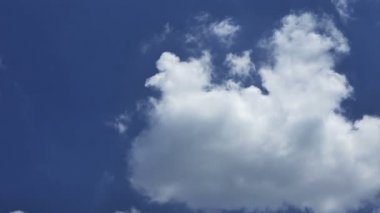 Mavi gökyüzü bulutlar zaman atlamalı 4k