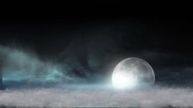 ay soyut 4 k bulutlar