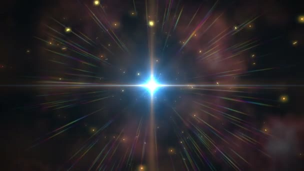 Big bang explosion i space 4k — стоковое видео