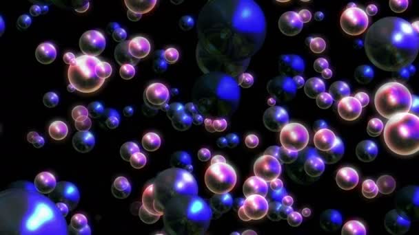 Атомные пузыри абстрактные 4k — стоковое видео
