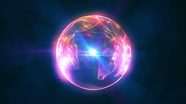 sphère 3d boule de flamme 4k 