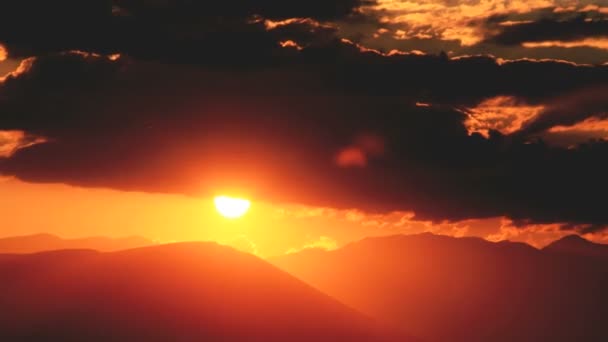 Lapso de tiempo de puesta de sol de oro 4k — Vídeo de stock