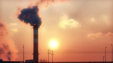 4 k güneş doğarken bacasından duman