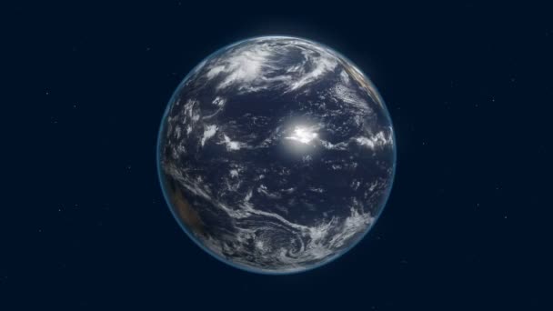 Terra gira no espaço 4k — Vídeo de Stock