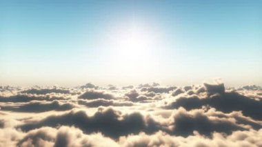 bulutlar günbatımı üzerinde uçmak