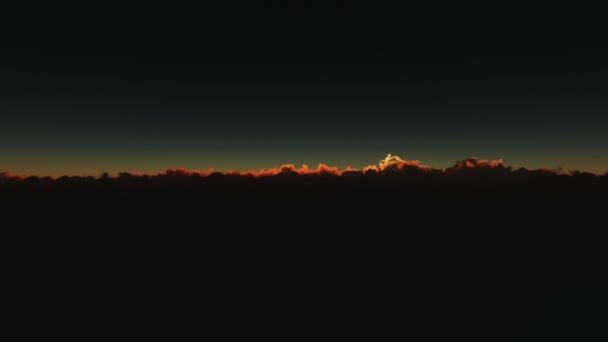 Volar planeta amanecer — Vídeo de stock