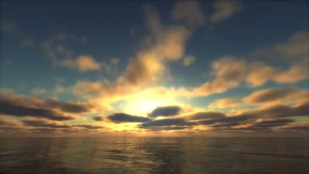 Zonsondergang over de Oceaan — Stockvideo