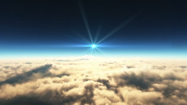 Пролетать над планетой — стоковое видео